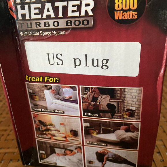 BRAND NEW Handy Heater Turbo 800 Wall-Outlet Space Heater - 800W - Picture 2 of 6